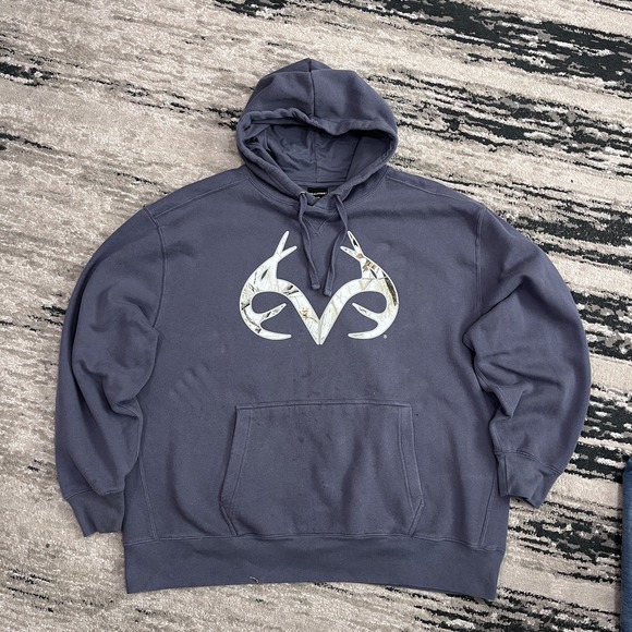 Realtree Other - Realtree Hoodie Sweatshirt Men SizeXX Large Gray Graphic Logo Pullover Cotton